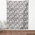 thumbnail image 4 of Ambesonne Nature Art Fabric by the Yard Upholstery, Leaf Print Modern Art, 1 Yard, Taupe Grey and Cadet Blue, 4 of 5