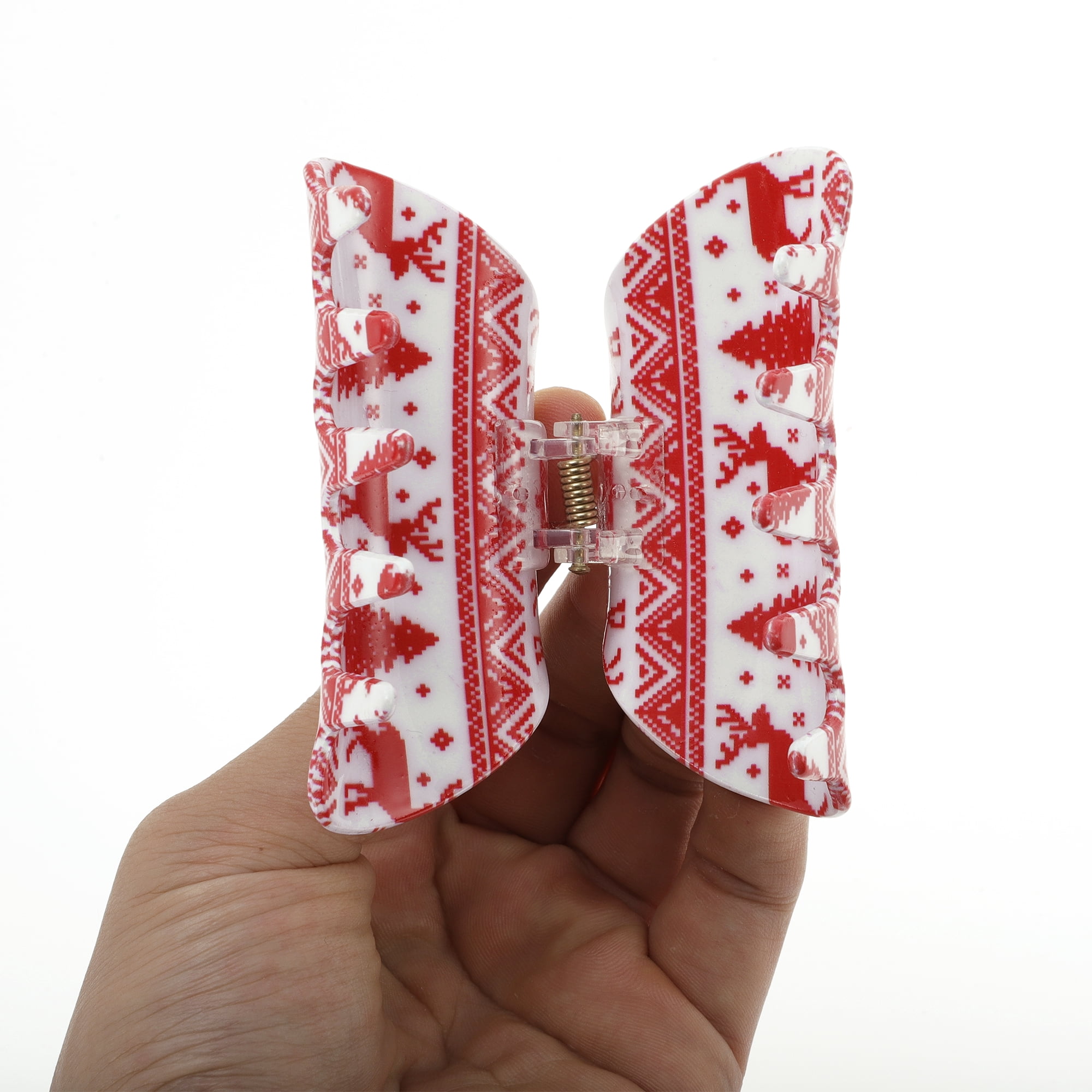 Unique Bargains Christmas Hair Clips 2 Pcs Elk Tree
