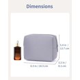 thumbnail image 4 of Travel Makeup Cosmetic Bag Neoprene Waterproof Soft for Women with Large Capacity Portable Pouch Lightweight Toiletry Organizer Purse, Grey, 4 of 6