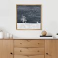 thumbnail image 4 of IDEA4WALL Framed Canvas Print Wall Art Birds Fly over White Field & Trees Landscape Nature Wildlife Scenery Animals Abstract Wall Decorative Rustic Scenic Relax/Calm for Rooms - 16"x16" Natural, 4 of 5