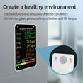 thumbnail image 3 of 6 In 1 Air Quality Monitors Multifunctional Digital Temperature Humidity Tester Carbon Dioxide TVOC HCHO Detector, 3 of 4