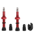 thumbnail image 1 of Advancent Válvulas sin cámara para bicicleta, 2 uds., aleación extraíble, núcleo de goma de cobre, boquilla de vacío francesa, accesorios para Ciclismo Rojo 58 mm Advancent OD000751-02, 1 of 6