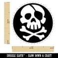 thumbnail image 2 of Pirate Skull and Crossbones Jolly Roger Self-Inking Rubber Stamp Ink Stamper - Sky Blue Ink - Medium 1 Inch, 2 of 7