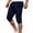 Navy, variant on UVEASISHA Mens Workout 3/4 Jogger Pants Drawstring Elastic Waist Yoga Capris Solid Color Casual Knee Length Long Shorts with Pockets Beige L