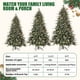 thumbnail image 3 of Árbol de Navidad Artificial Nevado – Ramas Densas y Piñas Decorativas – 300 Luces LED Cálidas (8 Modos) – Expansión Automática y Base Metálica Plegable – Incluye Guantes – Para Hogar, 3 of 8