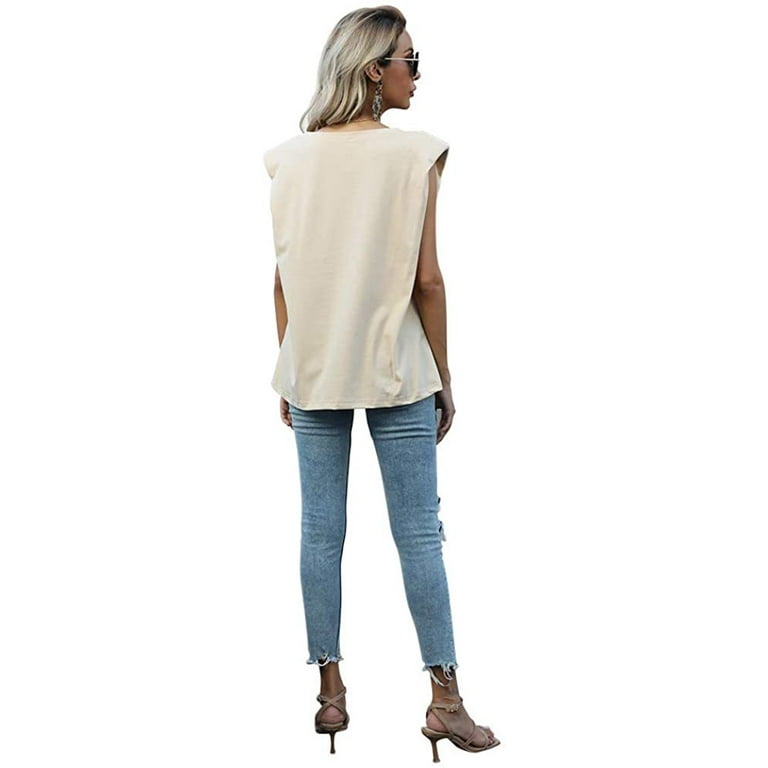 Muscle tee online womens shoulder pads
