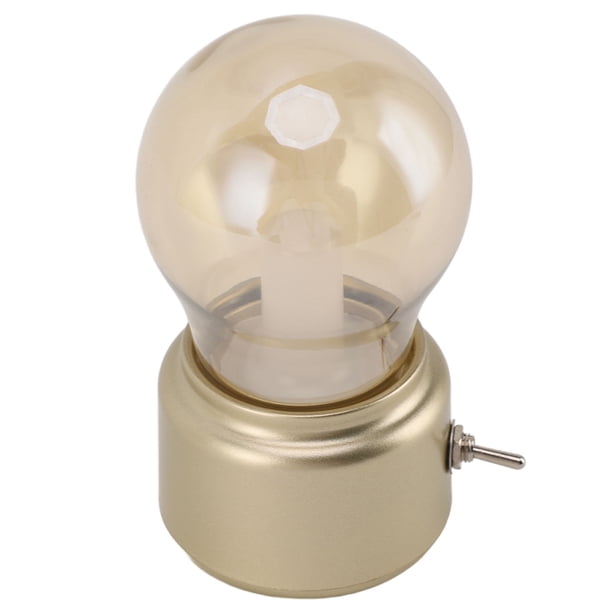 Luz De Mesita De Noche, Interruptor De Palanca 3,7 V 450 MAh, Luz Cálida Decorativa, Bombilla LED Vintage, Lámpara De Mesa Para Dormitorio