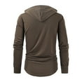 thumbnail image 5 of Mens Hoodies Soild Color Pullovers ,Spring Winter Oversize Loose Hoodie Casual Sweatshirt ,Long Sleeve Full Zip Hooded With Pocket Outerwear Clothes XXXL, 5 of 7