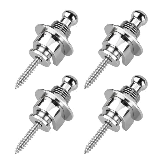 4pcs Guitar Strap Lock Button, EEEkit Security Straplock Buckle Set, Straps Retainer Quick Release Metal End Pin Locking