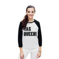 thumbnail image 2 of Yas Queen Unisex 3/4 Sleeves Baseball Raglan T-Shirt Tee White Black X-Small, 2 of 4