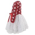 thumbnail image 3 of Girls Snowflake Plaid Christmas Tutu Dress Outfit Clothes (12Y, Red), 3 of 5