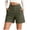 Dark Green, variant on vigerkar High Waisted Shorts Women Cotton Button Detail Casual Shorts Vacation Short Pants with Pockets, Lightweight Classic Fit Summer Beach Travel (Coffee, S)