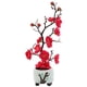 thumbnail image 1 of Flores de simulación, plantas verdes, plantas en macetas, plantas en macetas con flores de ciruelo de simulación, decoración de escritorio para el hogar, decoración de fiestas, 1 of 5