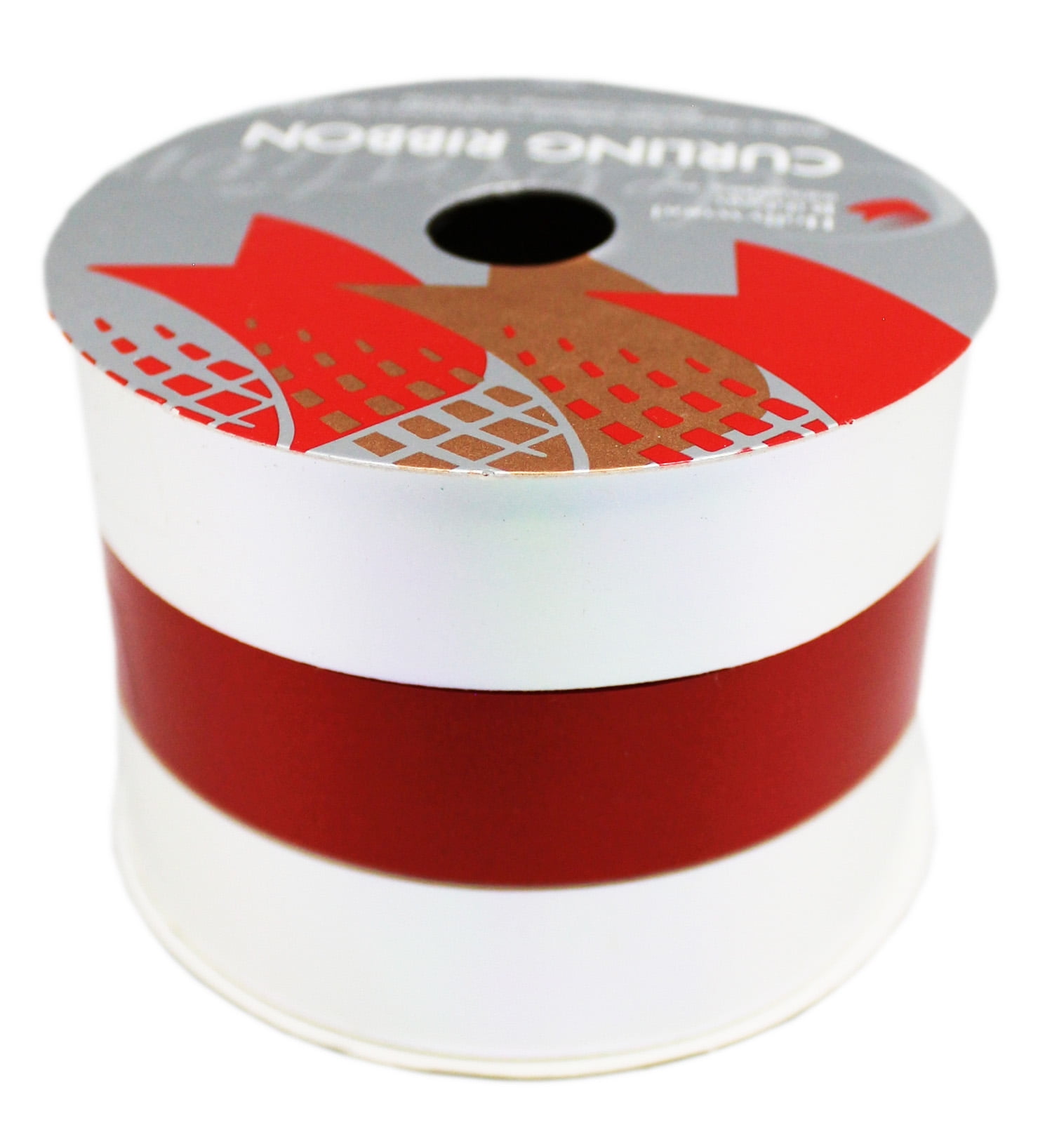 Hollywood Ribbon Industries Red and White Wide Curling Ribbon