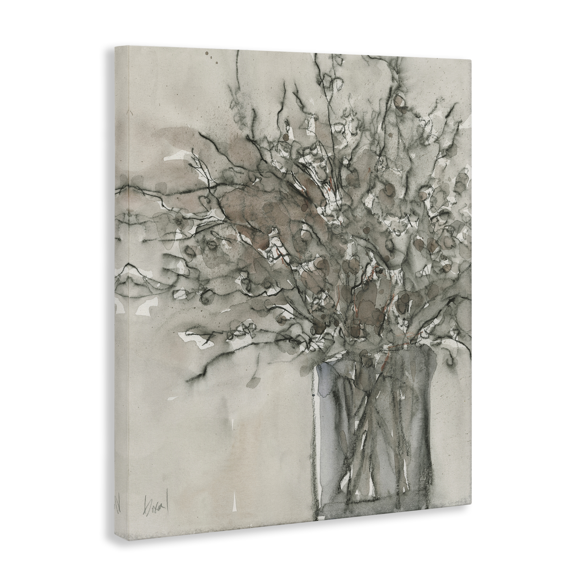Stupell Industries Traditional Bouquet Drawing Plants & Flowers Painting Wrapped Canvas Art Print Wall Art, 16 x 20