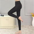 thumbnail image 4 of Women's Fleece Lined Leggings High Waisted Yoga Pants Thermal Winter Leggings, 4 of 5