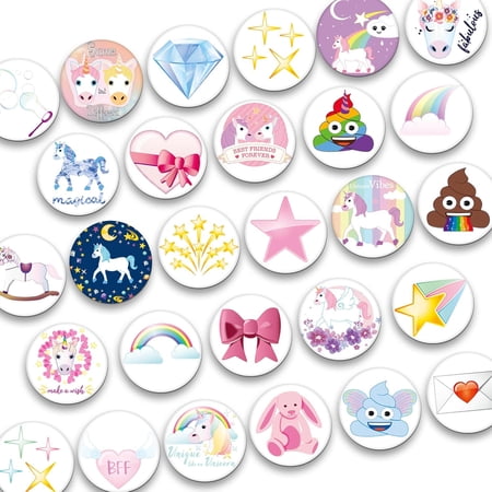 PETGLE 28PCS Emoji Wonderland Magnets - Funny & Cute Fridge & Locker Decorative Magnets - Perfect for Office, Kitchen & Gifts