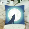 thumbnail image 3 of MKHERT Moon and wolf Pillowcase Pillow Protector Cushion Cover 18x18 inch,Set of 2, 3 of 3