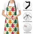 thumbnail image 4 of Kdxio Colorful Frogs Apron with Pockets Adjustable Kitchen Aprons for Men Women Waterproof Aprons for Cooking,Drawing,Crafting, Baking Household Cleaning, 4 of 5