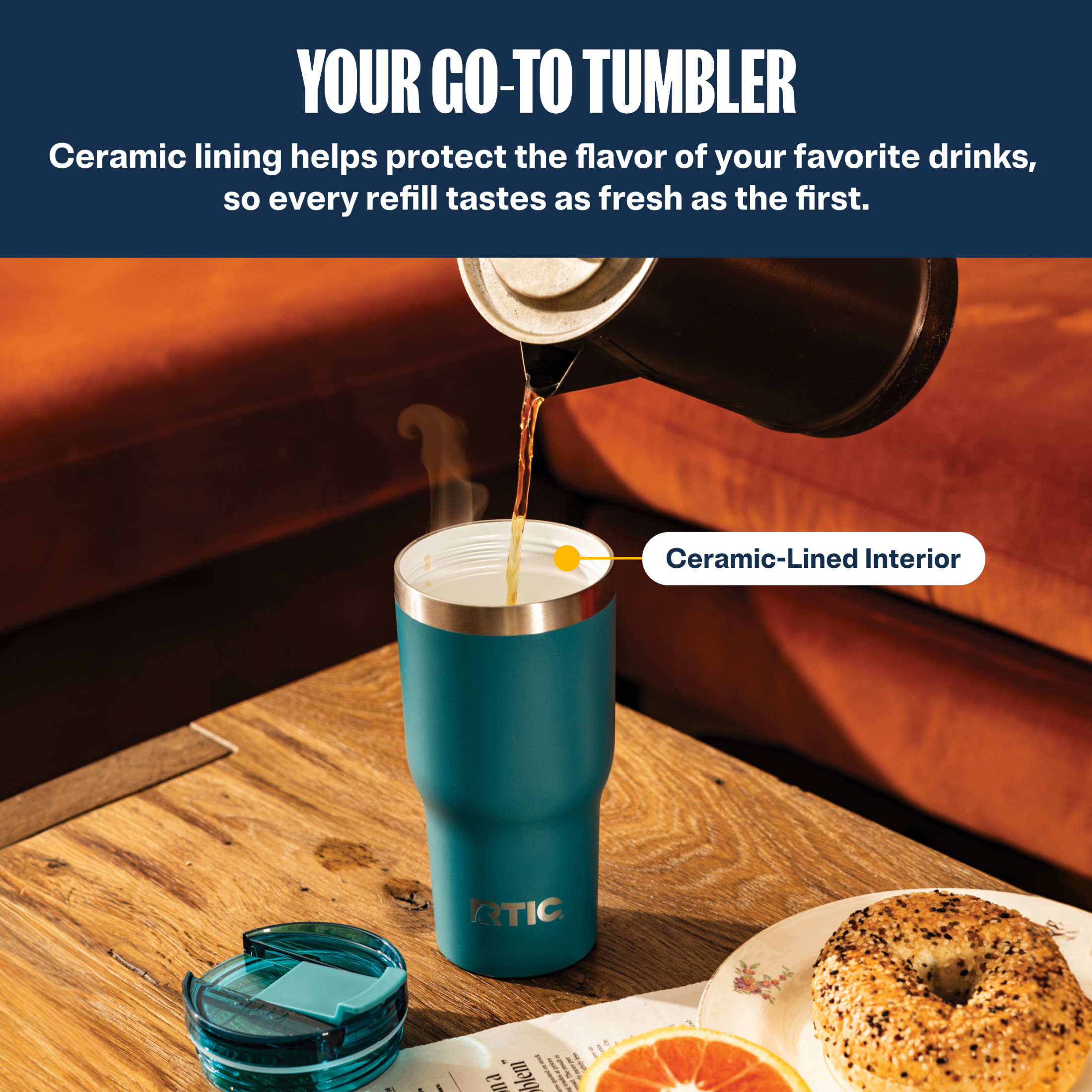 RTIC Essential 20 oz Ceramic-Lined Tumbler with Lid photo 3