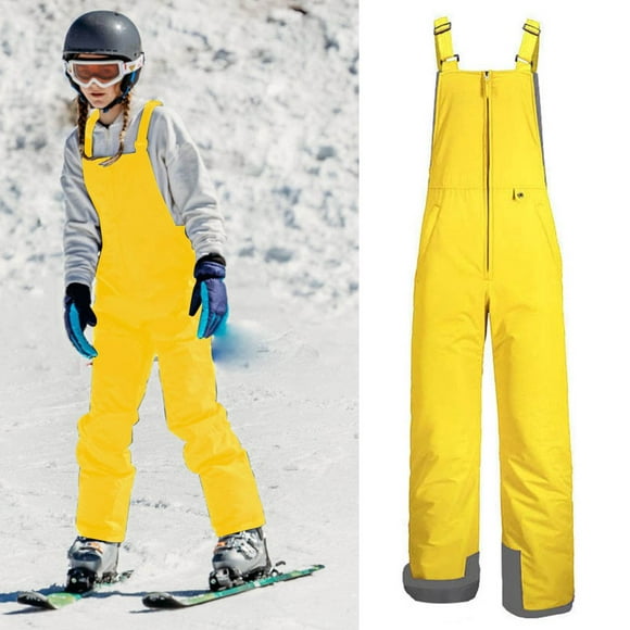 Kids Waterproof Snow Ski Bibs Overalls Snowboard Overalls Long Bib Pants Dry Insulated Ski Pants for Teen Boys Girls