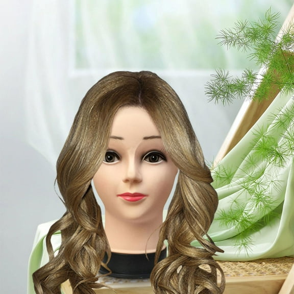 TOOYFUL Female Bald Mannequin Head, Foam Head Realistic Makeup Doll Head Manikin Head Foam Display Stand for Eyeglass Headset Display