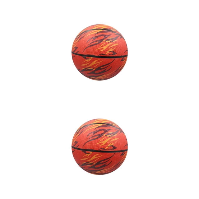 Justharion Fine Stitching Kids Basketball For Game Expolsion-proof Durability PU Training Basketball Odorless Red- size 5 2Set