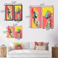 thumbnail image 4 of Designart "Iconic Polaroid Pop Art Vintage Woman Portrait" Woman Pop Art Framed Wall Art Set Of 2 - Glam Pink Gallery Wall Frame Set For Home Decor, 4 of 6