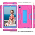 thumbnail image 4 of Dteck Case for Samsung Galaxy Tab A7 Lite 8.7-inch SM-T220 T225 (2021 Released),Shockproof Armor Rubber Case Kickstand Hybrid 3-Layer Protection Hard Cover without Screen Protector,Rose+Blue, 4 of 7