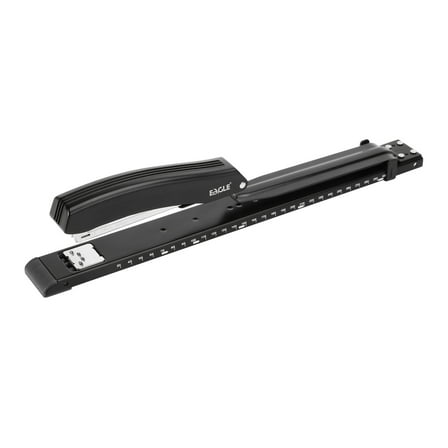 Eagle Heavy Duty Long Reach Stapler - 12-inch Reach, 10-Sheet Capacity for Booklets, Magazines, Pamphlets, and Large Documents
