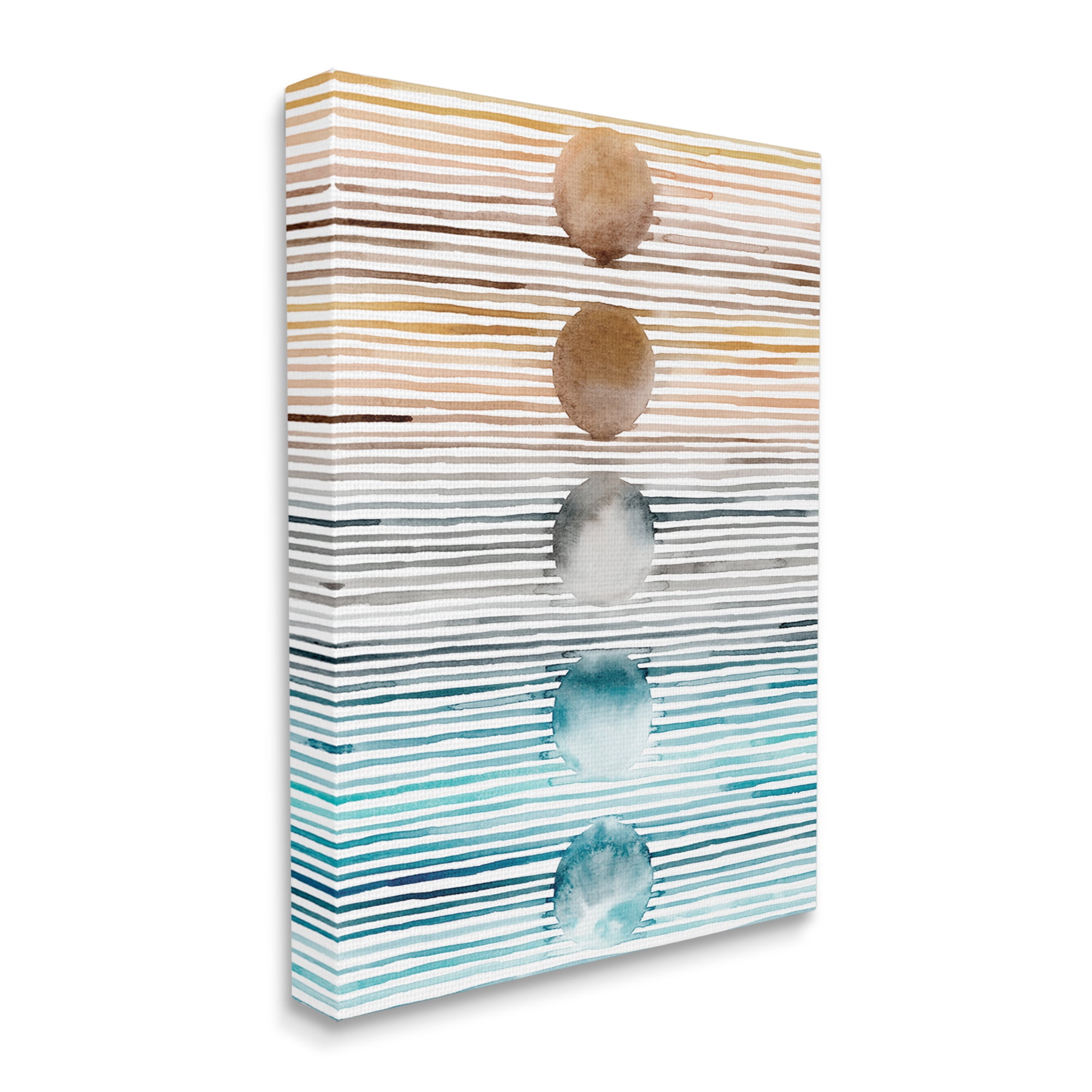 Stupell Industries Gradient Stripes Geometric Pattern Abstract Painting Gallery Wrapped Canvas Print Wall Art, 30 x 40