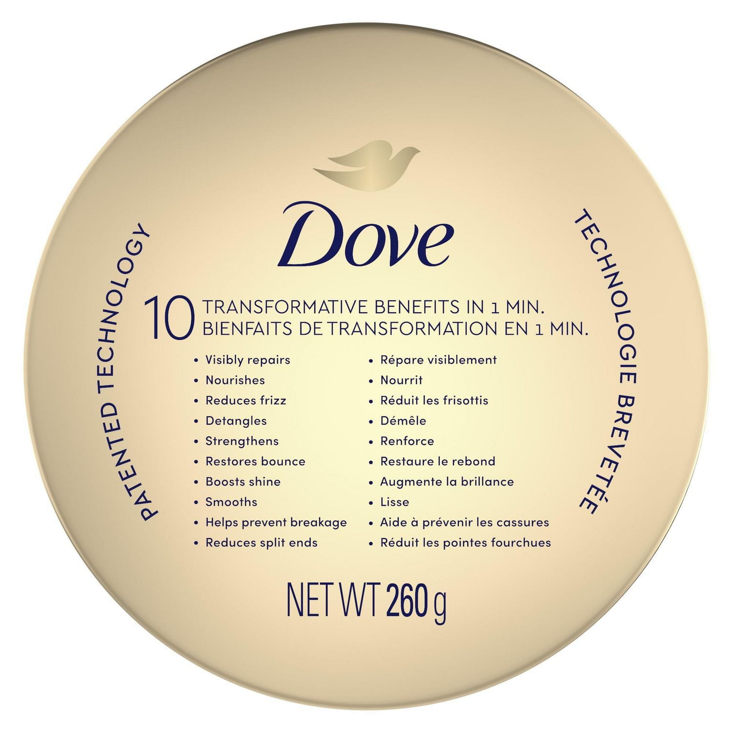 Dove Bond Strength 10-in-1 Bond Strength Hair Mask for Chemically Treated Hair, with Liquid Bio-Protein Care 260g, 260 g Hair Mask