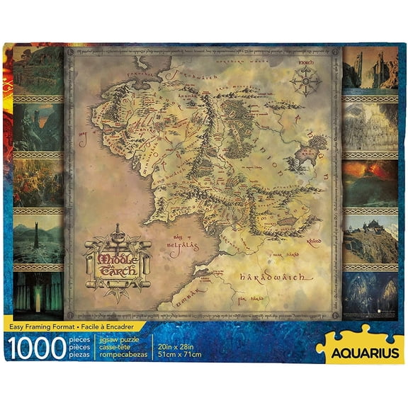 Lord of the Rings Map 1000 Piece Jigsaw Puzzle
