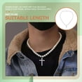 thumbnail image 2 of MasteelfCA Collier de Perles Pendentif Croix Délicate Collier Chaîne de Cou Bijoux pour Femmes, 2 of 8
