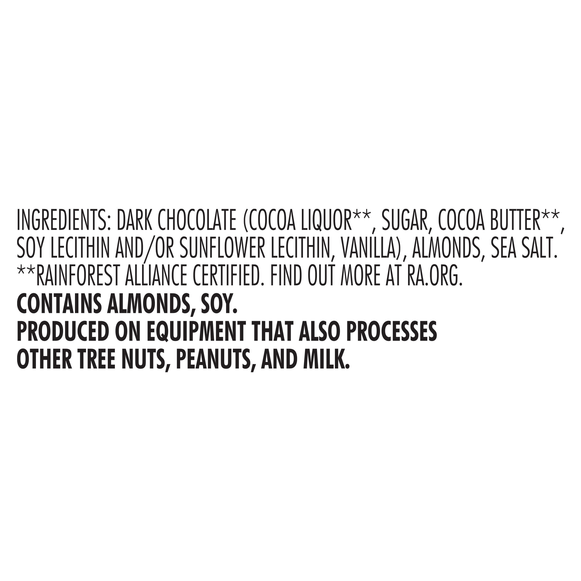 (2 pack) Chocolove Almonds & Sea Salt in Dark Chocolate, Contains Almonds, Soy, 3.2oz