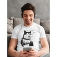 thumbnail image 2 of Wolf With Landscape B&W T-Shirt Men -Image by Shutterstock, Male 3X-Large, 2 of 4
