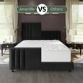 thumbnail image 6 of VANACC Queen Bed Frame, Velvet Upholstered Bed with Channel Tufted Headboard/Footboard Black, 6 of 8