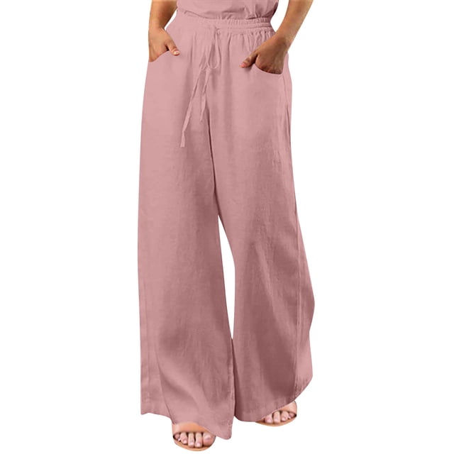 VEKDONE Cadeaux Pantalons en Lin pour Femmes Liquidation d'Été