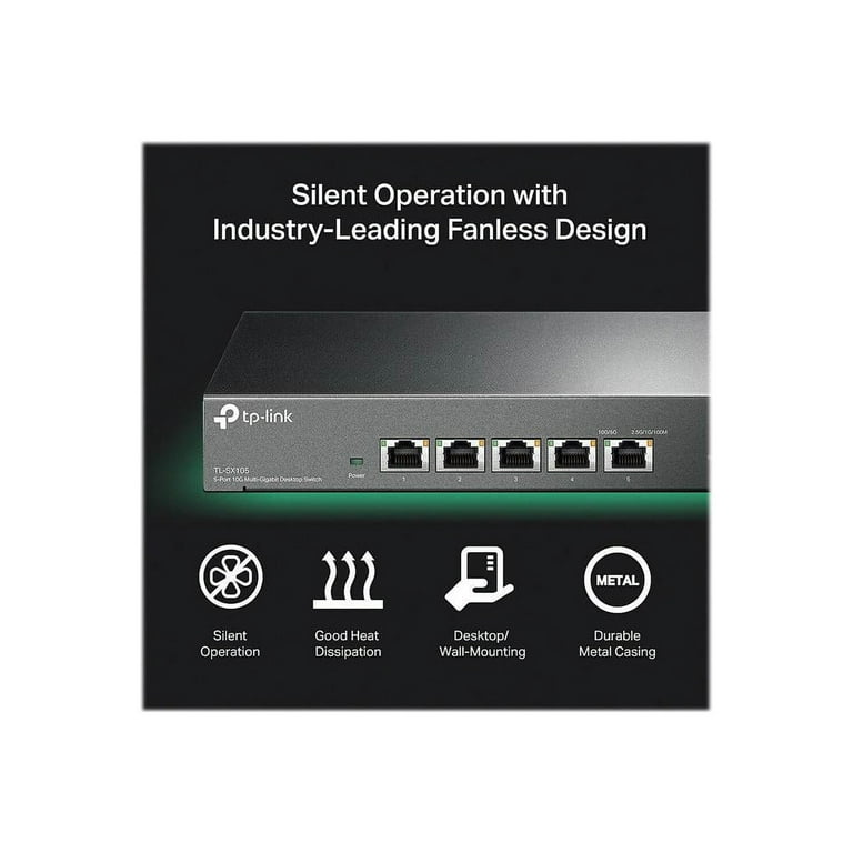 TP-Link 10G Multi-Gigabit Unmanaged Switch TLSX105 - Walmart.com TP-Link 10G Multi-Gigabit Unmanaged Switch TLSX105 - Walmart.com