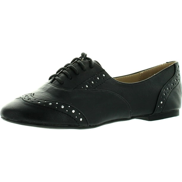 Restricted Restricted Womens Savoy Oxford Flats Shoes, Black, 6