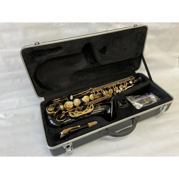 Professional Black Gold Alto Saxophone Sax Brand New