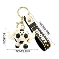 thumbnail image 3 of Miwamany Soccer Ball Keychain Charm, Cute Football Pendant Gift for Boys Girls, Mini Sports Ball Keyring for Backpack Bag Locker Party Favor Father Day Present, 3 of 7