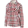 thumbnail image 2 of Women's WEAR by Erin Andrews Oatmeal Chicago Bulls Plaid Button-Up Shirt Jacket, 2 of 3