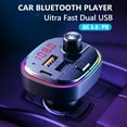 Bluetooth 5.0 FM Transmitter for Car,QC3.0&TypeC PD 18W Wireless