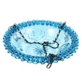 thumbnail image 1 of CATIEBYE Hanging Bird Bath Decorative Tool Flower Shape Blue PP Iron Garden Decor 1Set, 1 of 6
