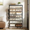 thumbnail image 3 of BGTREND 8-Tier Metal Shoe Rack Organizer with Wooden Top, 24-32 Pairs Shoe Storage Shelf for Entryway Hallway (52.56” Tall, Black), 3 of 8