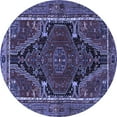 thumbnail image 1 of Ahgly Company Indoor Round Persian Blue Traditional Area Rugs, 3' Round, 1 of 4