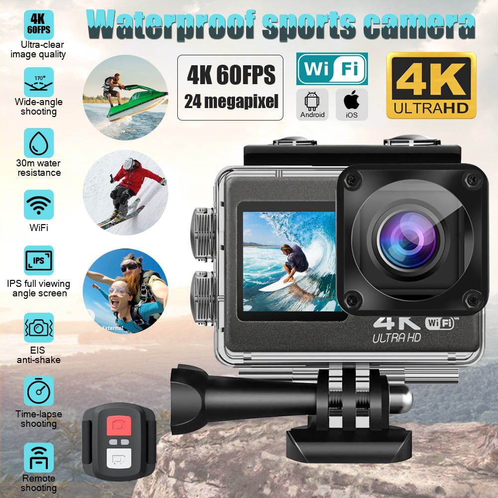 New XDVPro Ultra HD 4K 24MP WiFi 60 FPS Best Action Camera EIS Touch Screen NEW 