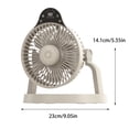 thumbnail image 3 of Camping Fan with LED Lantern, 10000mAh Rechargeable Battery Operated Oscillating Fan, Portable Tent Fan, 4 Speeds for Outdoor Camp RV Jobsite Home Office, 3 of 8
