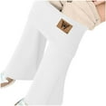 thumbnail image 4 of Gamivast Women's Fleece Lined Pants High Waist Winter Thermal Warm Flare Leggings Hiking Yoga Pull on Straight Leg Pants Work Tummy Control Pant for Cold Weather, 4 of 6